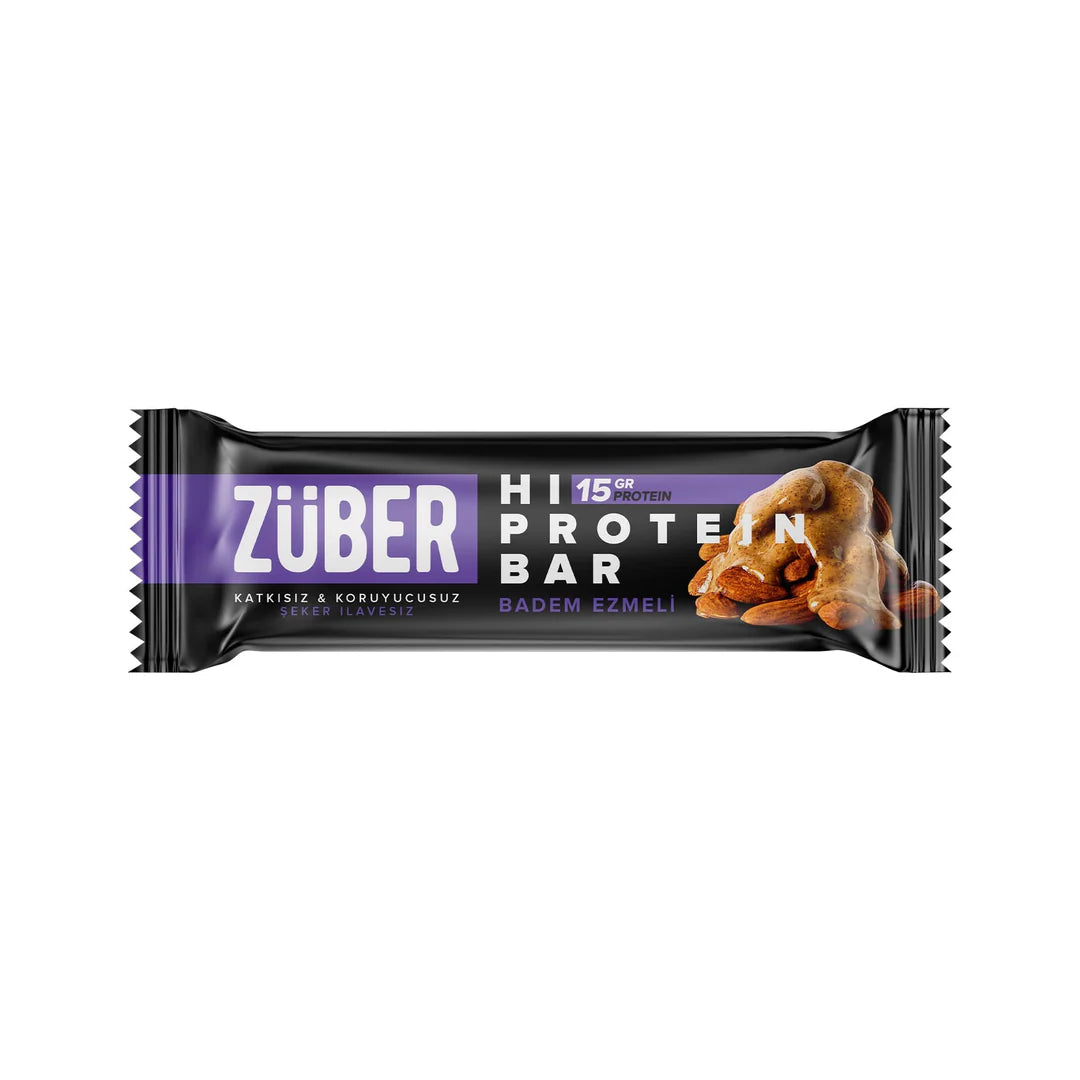 Züber Yüksek Protein Bar Badem Ezmeli 45g